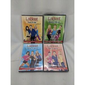 LaBlast 4 DVD Lot Workout/Fitness La Blast A Move Twist Spicy Turn It Up NEW‎